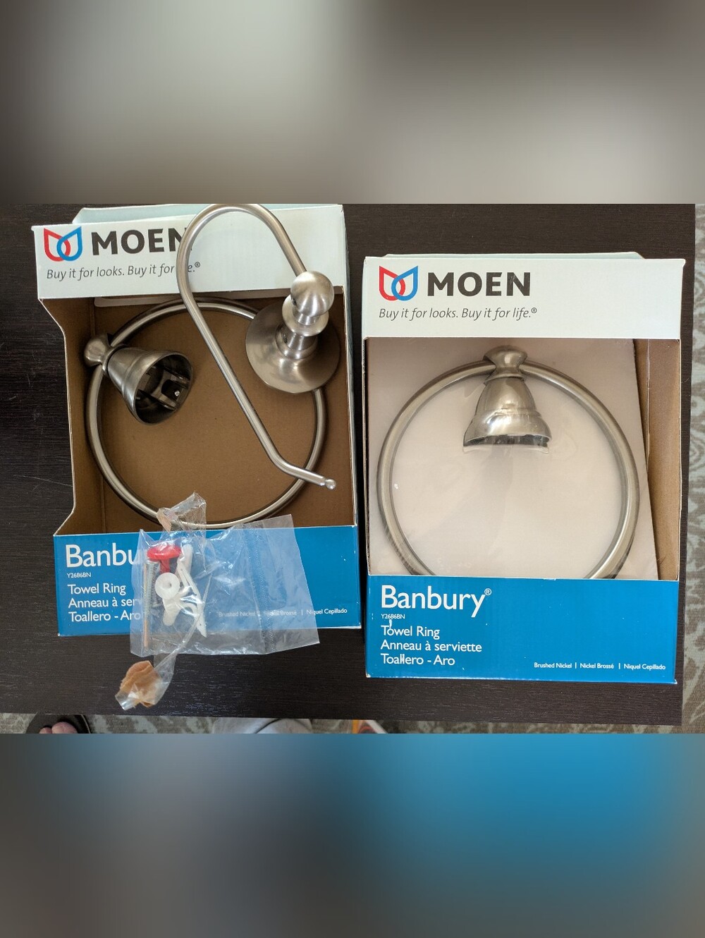Moen "Banbury" Towel Rings & TP Holder
